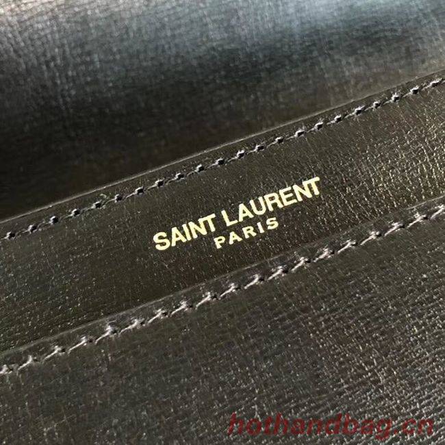 Yves Saint Laurent Calfskin Leather Shoulder Bag Y542206B black