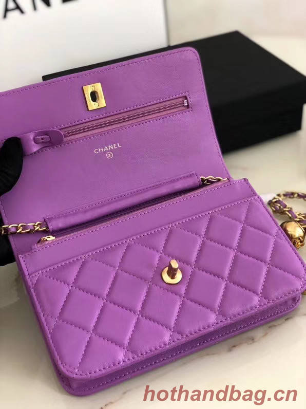 Chanel Original Small classic Sheepskin flap bag AS33814 Lavender