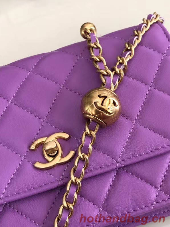 Chanel Original Small classic Sheepskin flap bag AS33814 Lavender