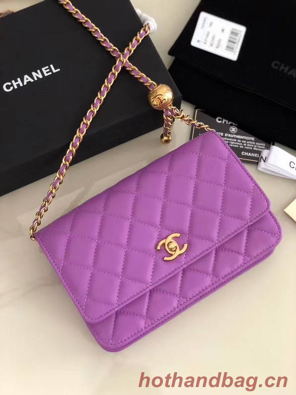 Chanel Original Small classic Sheepskin flap bag AS33814 Lavender