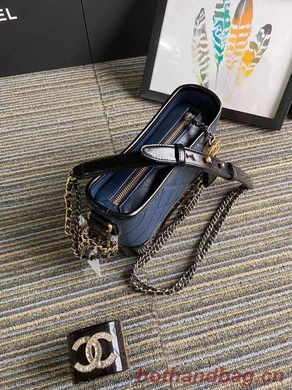 Chanel gabrielle small hobo bag S0865 blue&black