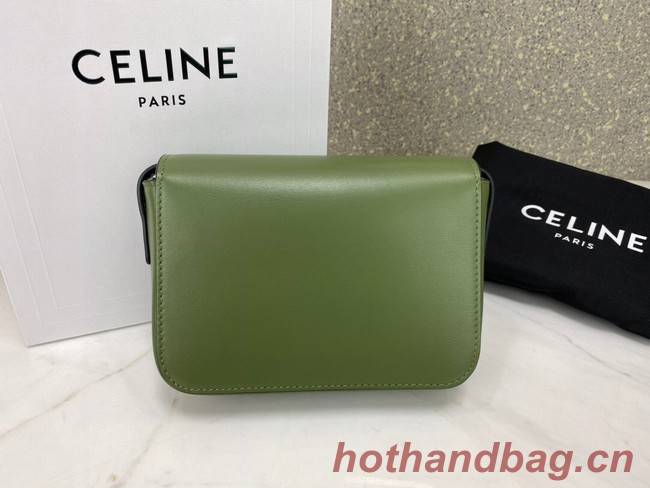 Celine MINI CLASSIC BAG IN BOX CALFSKIN CL01503 green