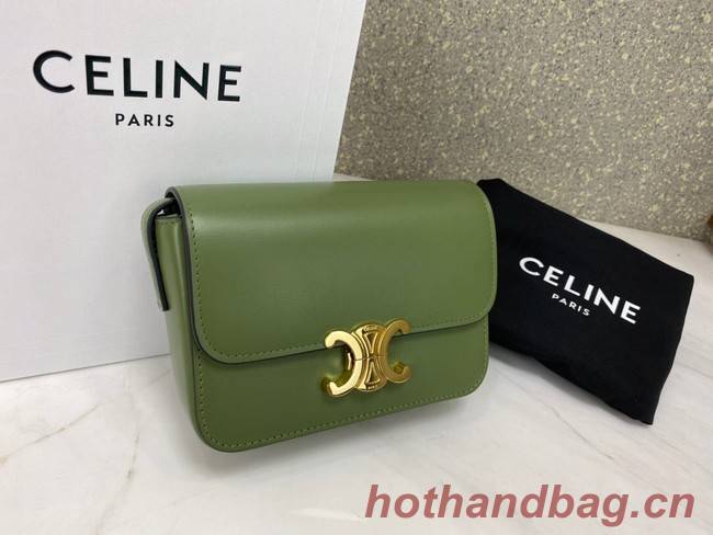 Celine MINI CLASSIC BAG IN BOX CALFSKIN CL01503 green