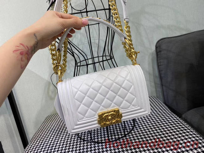 Small boy chanel handbag AS67085 white