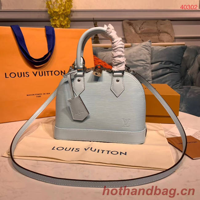 LOUIS VUITTON M40302 EPI LEATHER ALMA SMALL LIGHT BLUE