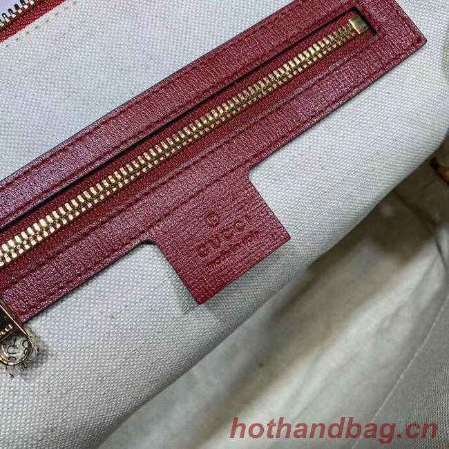 Gucci GG Supreme Canvas Top Handle Bag 621220 red