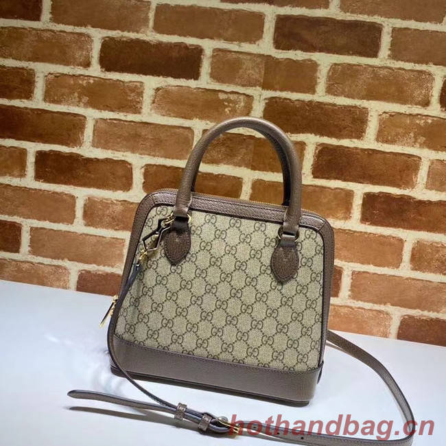 Gucci GG Supreme Canvas Top Handle Bag 621220 Khaki