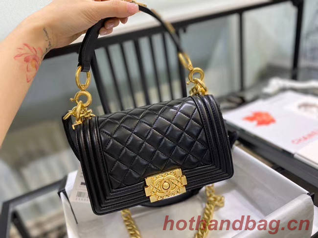 Small boy chanel handbag AS67085 black