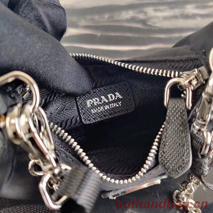 Prada Re-Edition nylon mini shoulder bag 1TT122 black