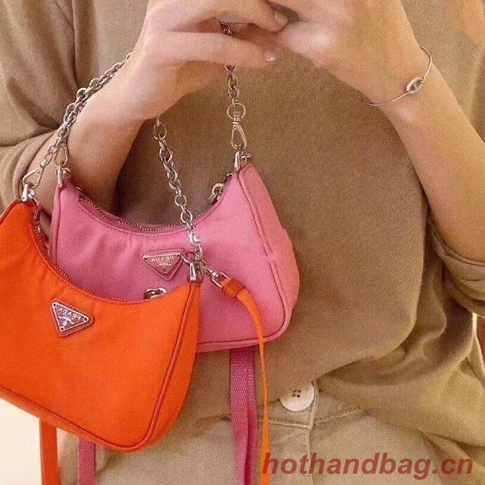 Prada Re-Edition nylon mini shoulder bag 1TT122 pink