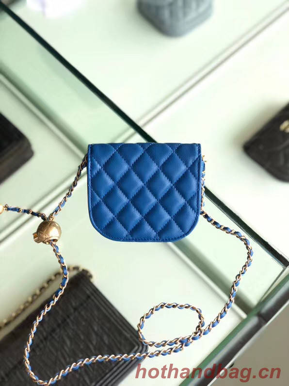 Chanel Sheepskin Original Leather Pocket AP1461 blue