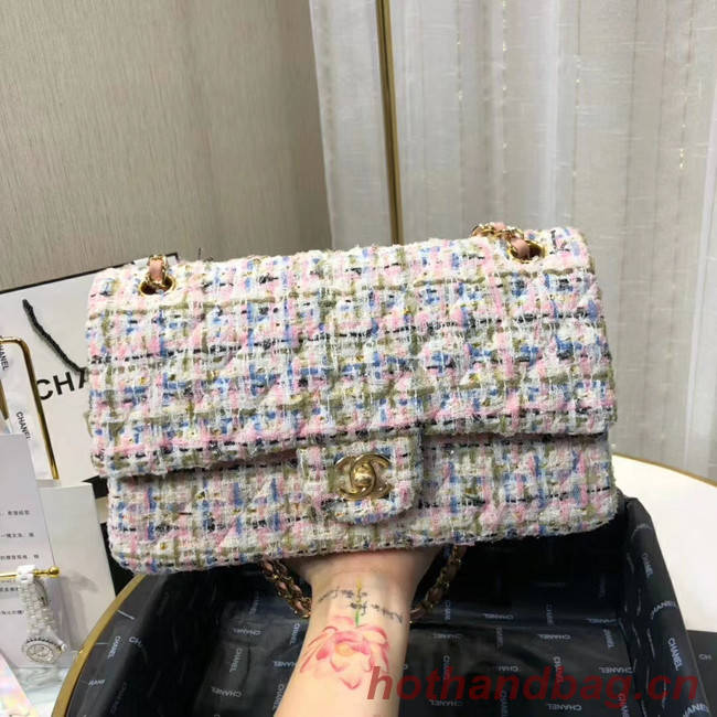 Chanel Original flap bag Twill soft A01112 pink