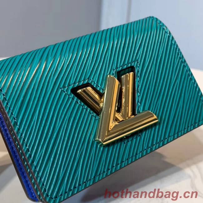 Louis vuitton original TWIST MULTICARTES card holder M68681 blue