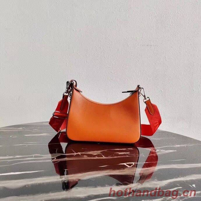 Prada Saffiano leather mini shoulder bag 2BH204 orange