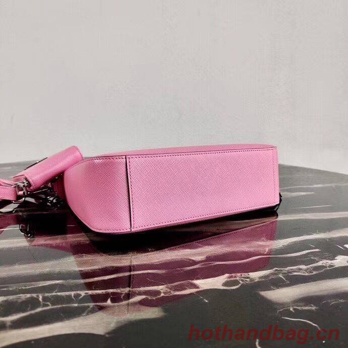 Prada Saffiano leather mini shoulder bag 2BH204 pink