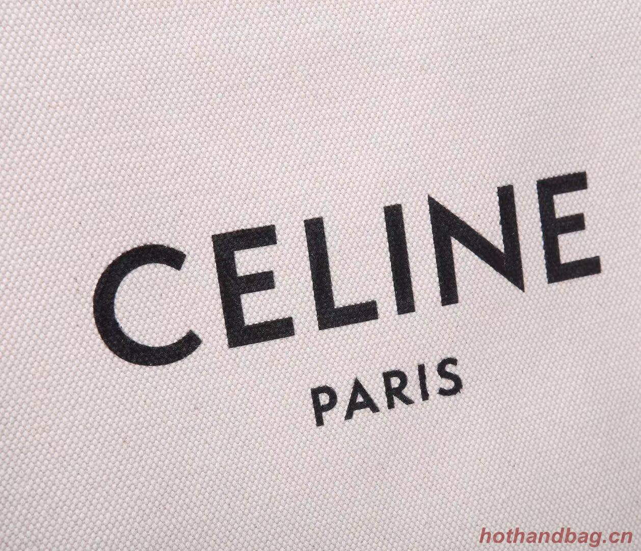 Celine TEEN TRIOMPHE BAG IN TRIOMPHE CANVAS AND CALFSKIN CL90402 white