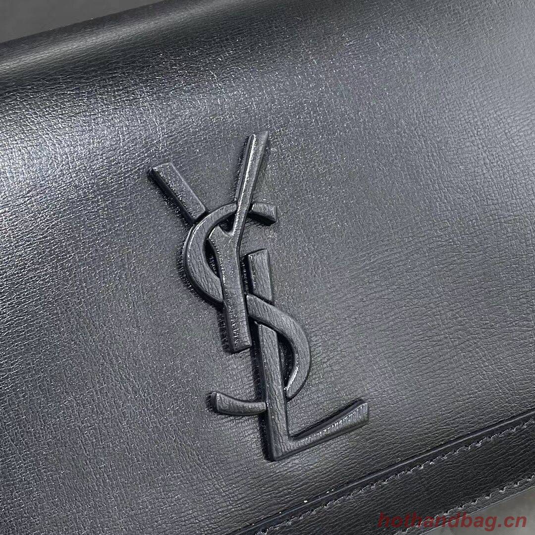 Yves Saint Laurent Calfskin Leather Shoulder Bag Y635627-1 black