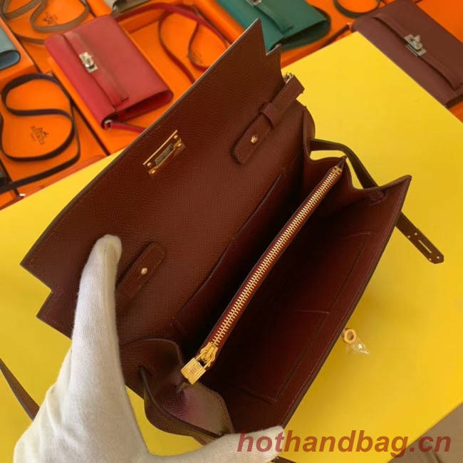 Hermes Original kelly espom leather to go woc Bag H4087 Burgundy