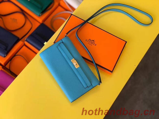 Hermes Original kelly espom leather to go woc Bag H4087 blue