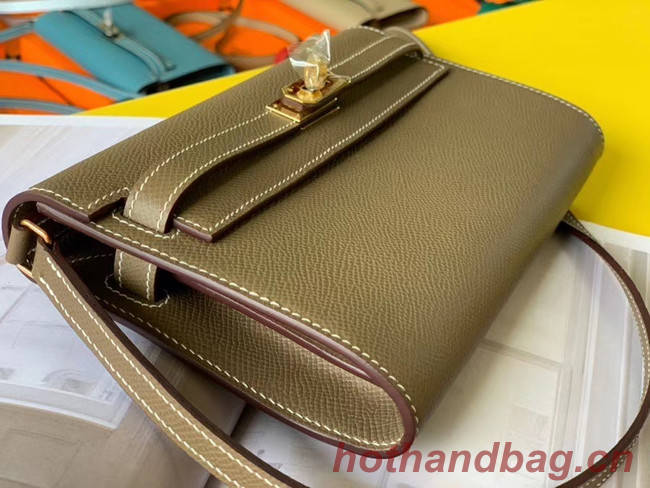 Hermes Original kelly espom leather to go woc Bag H4087 dark grey