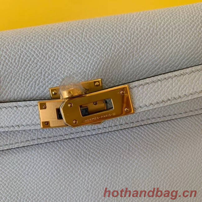 Hermes Original kelly espom leather to go woc Bag H4087 light blue