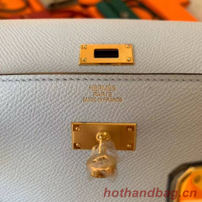 Hermes Original kelly espom leather to go woc Bag H4087 light blue