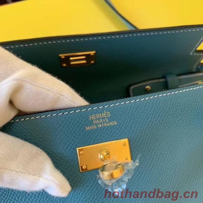 Hermes Original kelly espom leather to go woc Bag H4087 sky blue