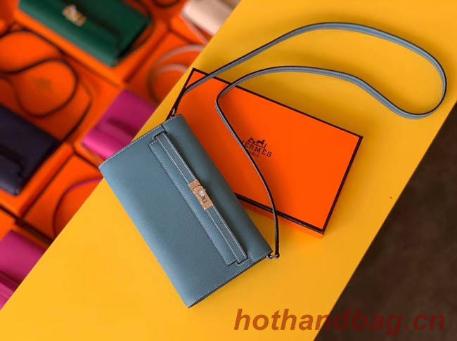 Hermes Original kelly espom leather to go woc Bag H4087 sky blue