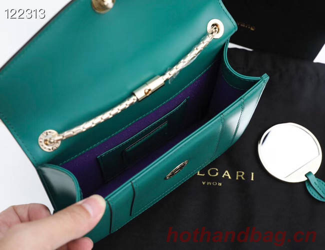 Bvlgari Serpenti Forever leather small crossbody bag 20291 Emerald