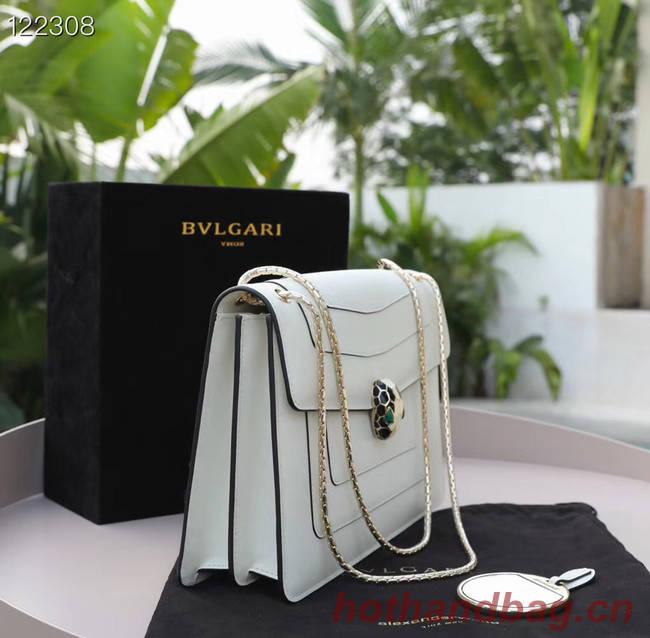 Bvlgari Serpenti Forever leather small crossbody bag 20291 white