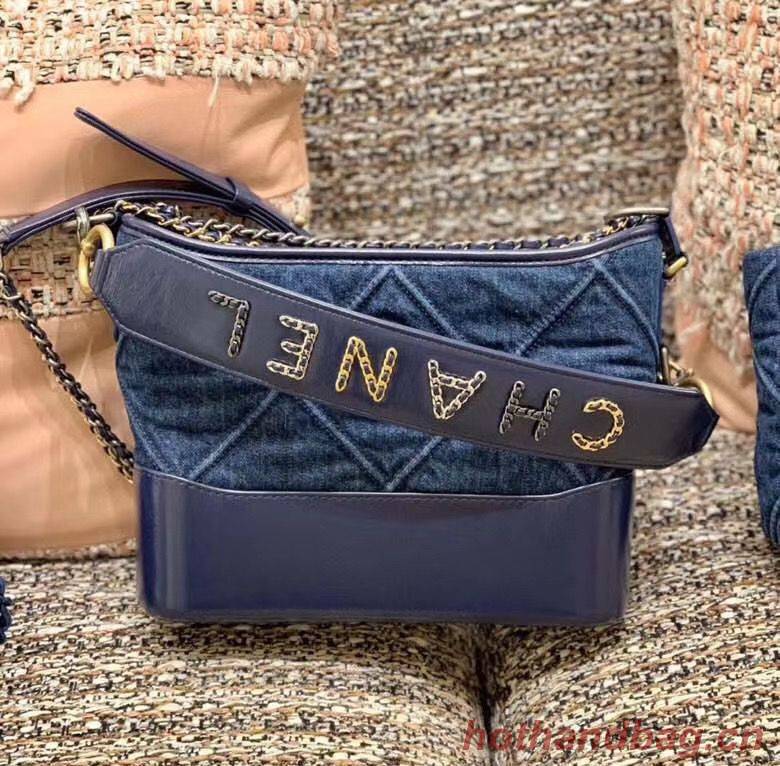 Chanel Gabrielle Small Denim Hobo Bag AS0865 Blue