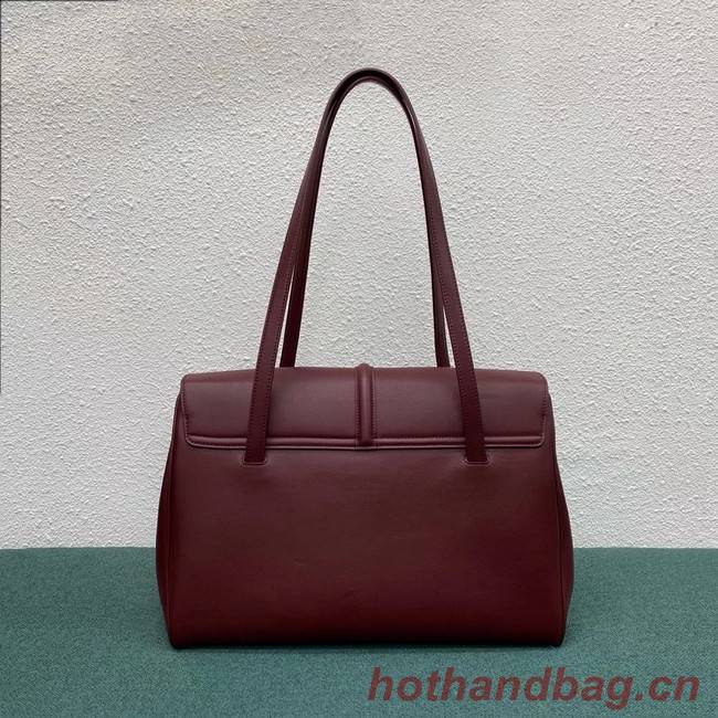 Celine LARGE SOFT 16 BAG IN SUPPLE GRAINED CALFSKIN 194043 Burgundy