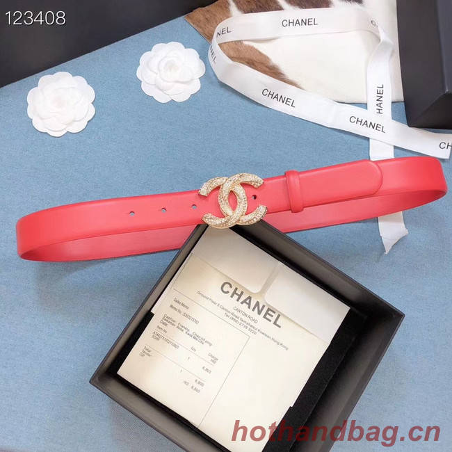 Chanel Original Calf Leather 3602 red&gold