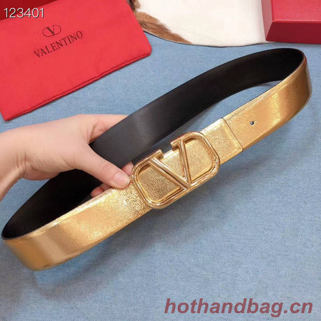 Valentino Original Calf Leather Belt wide 4.0CM 3603 gold