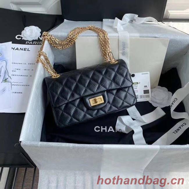 Chanel 2.55 Calfskin Flap Bag A37586 black