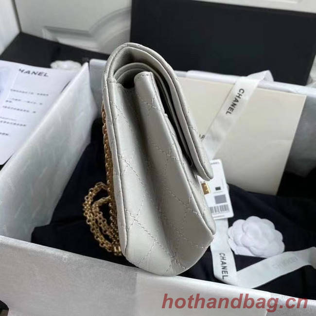 Chanel 2.55 Calfskin Flap Bag A37586 light grey