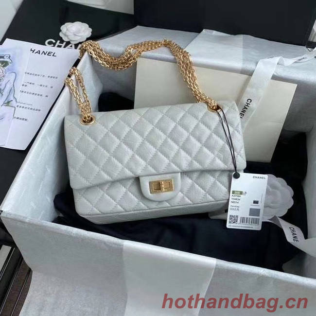 Chanel 2.55 Calfskin Flap Bag A37586 light grey