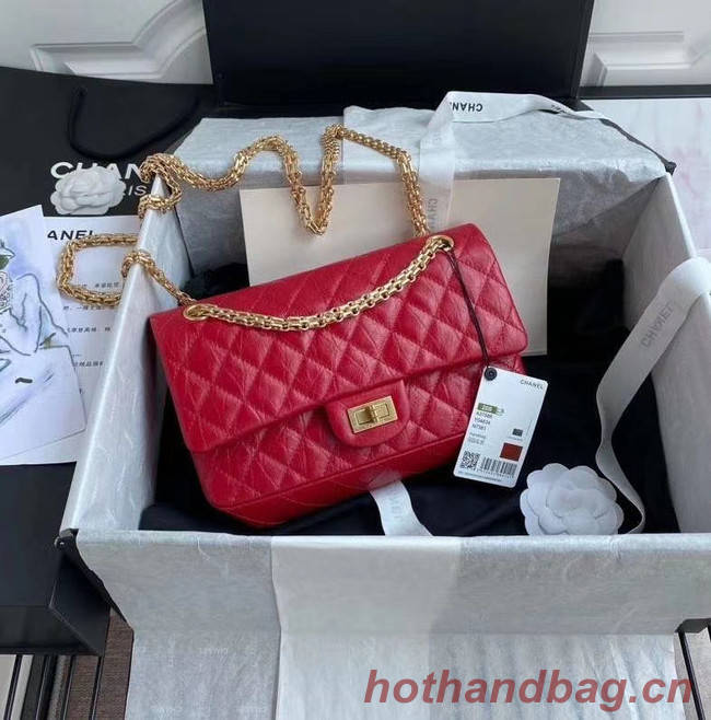 Chanel 2.55 Calfskin Flap Bag A37586 red