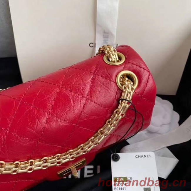 Chanel 2.55 Calfskin Flap Bag A37586 red