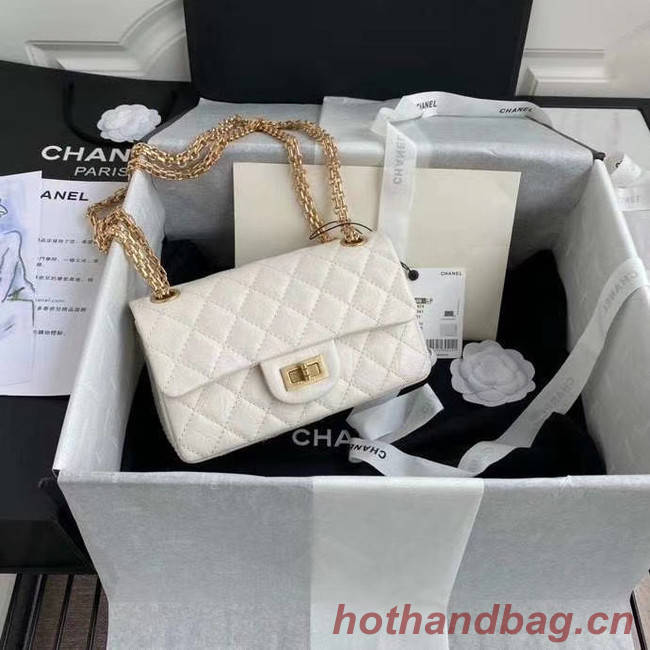 Chanel 2.55 Calfskin Flap Bag A37586 white