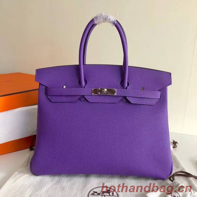 Hermes Birkin Bag Original Leather 35CM 17825 purple