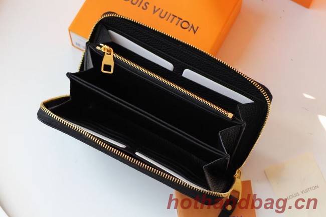 Louis Vuitton Original ZIPPY wallet M69794 black