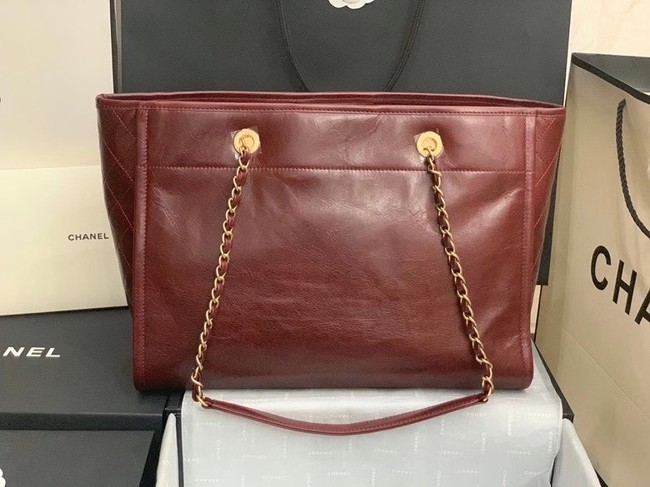 Chanel shopping bag A67001 Burgundy