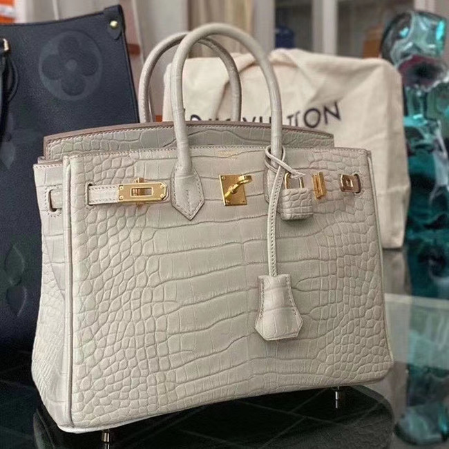 Hermes Birkin Bag Original Leather crocodile HBK35 white