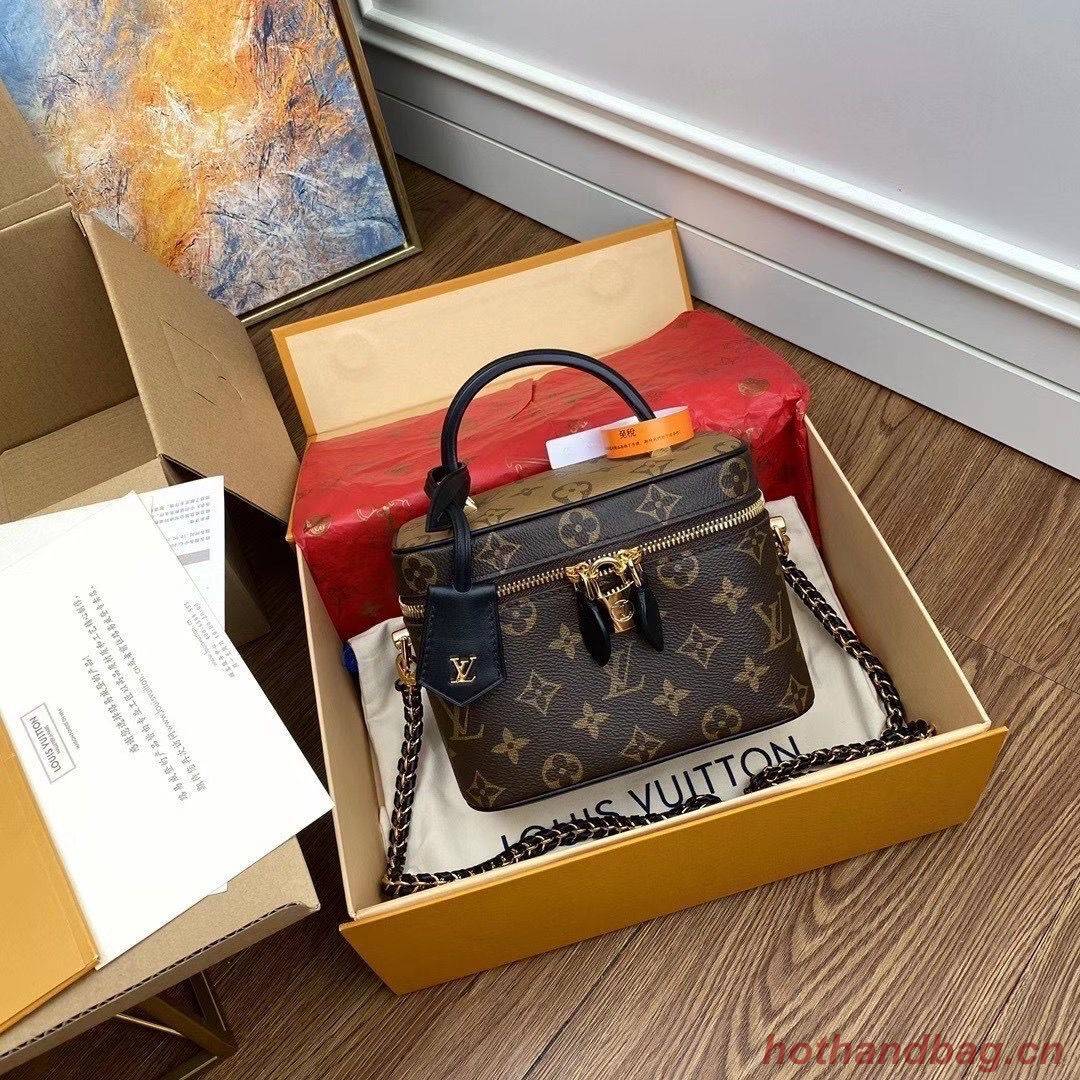 Louis Vuitton Monogram Canvas Reverse Nice Cosmetic Bag M45165 Black