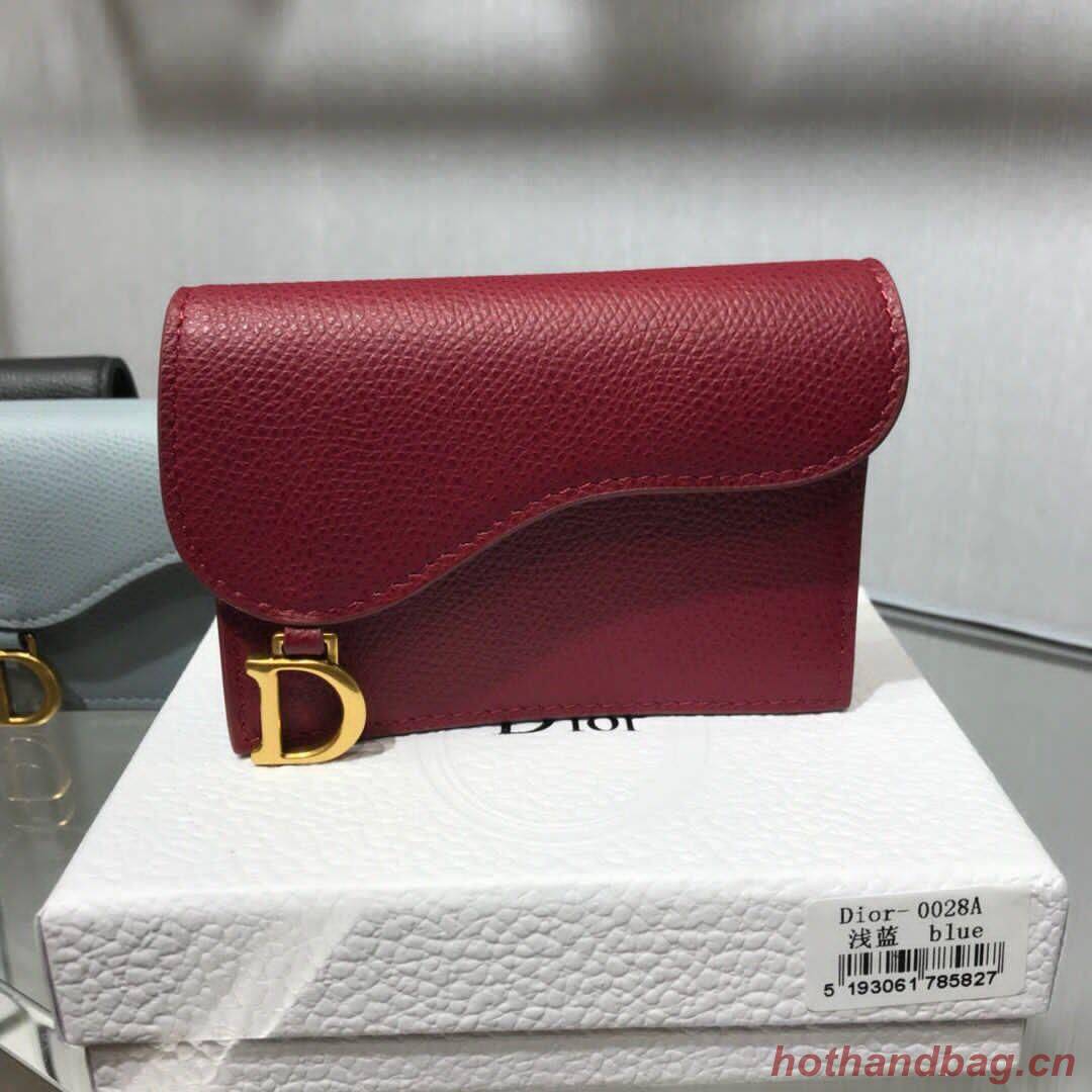 DIOR OBLIQUE 5-POCKET CARD HOLDER M928 Dark Red