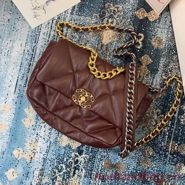 Chanel 19 flap bag AS1160 Burgundy