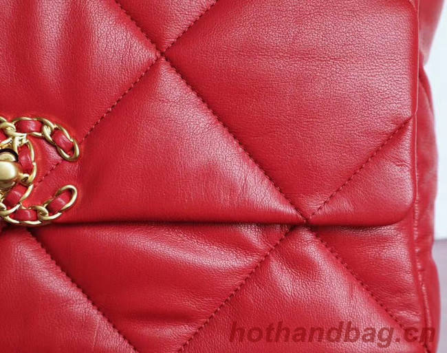 Chanel 19 flap bag AS1161 red