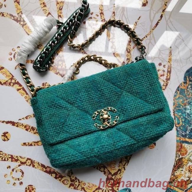 CHANEL 19 Flap Bag AS1160 green