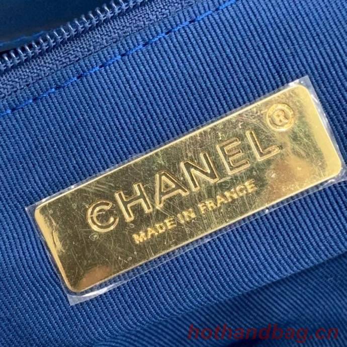 Chanel 19 flap bag AS1160 blue